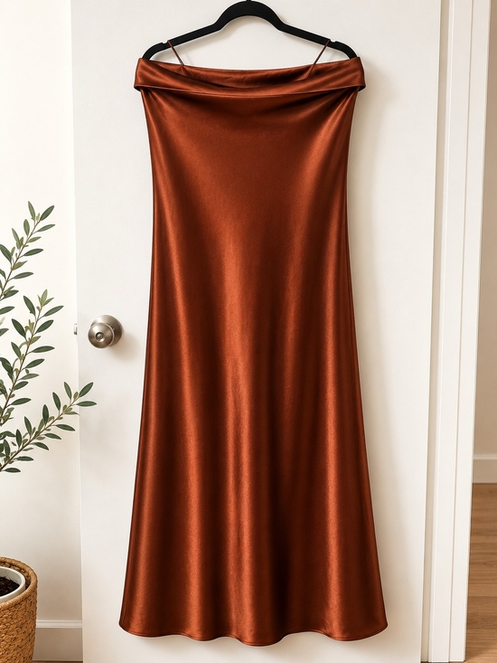 Altar'd State Dresses & Skirts - Altar'd State Satin Maxi Dress in Burnt Copper